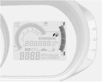 Indicador do nível de combustível