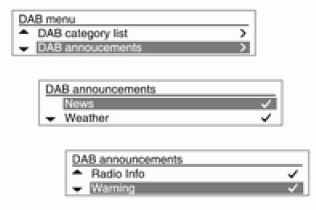 Menu DAB 