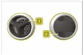 Abrir e fechar os difusores de ventilação